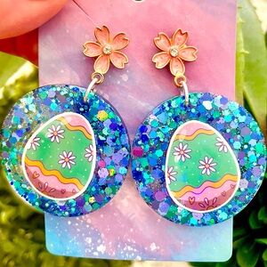 Easter Egg Acrylic Dangle Earrings